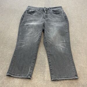 Judy Blue Jean Capris Womens Size 16W Black Denim Skinny Capri Fit Style JB88238